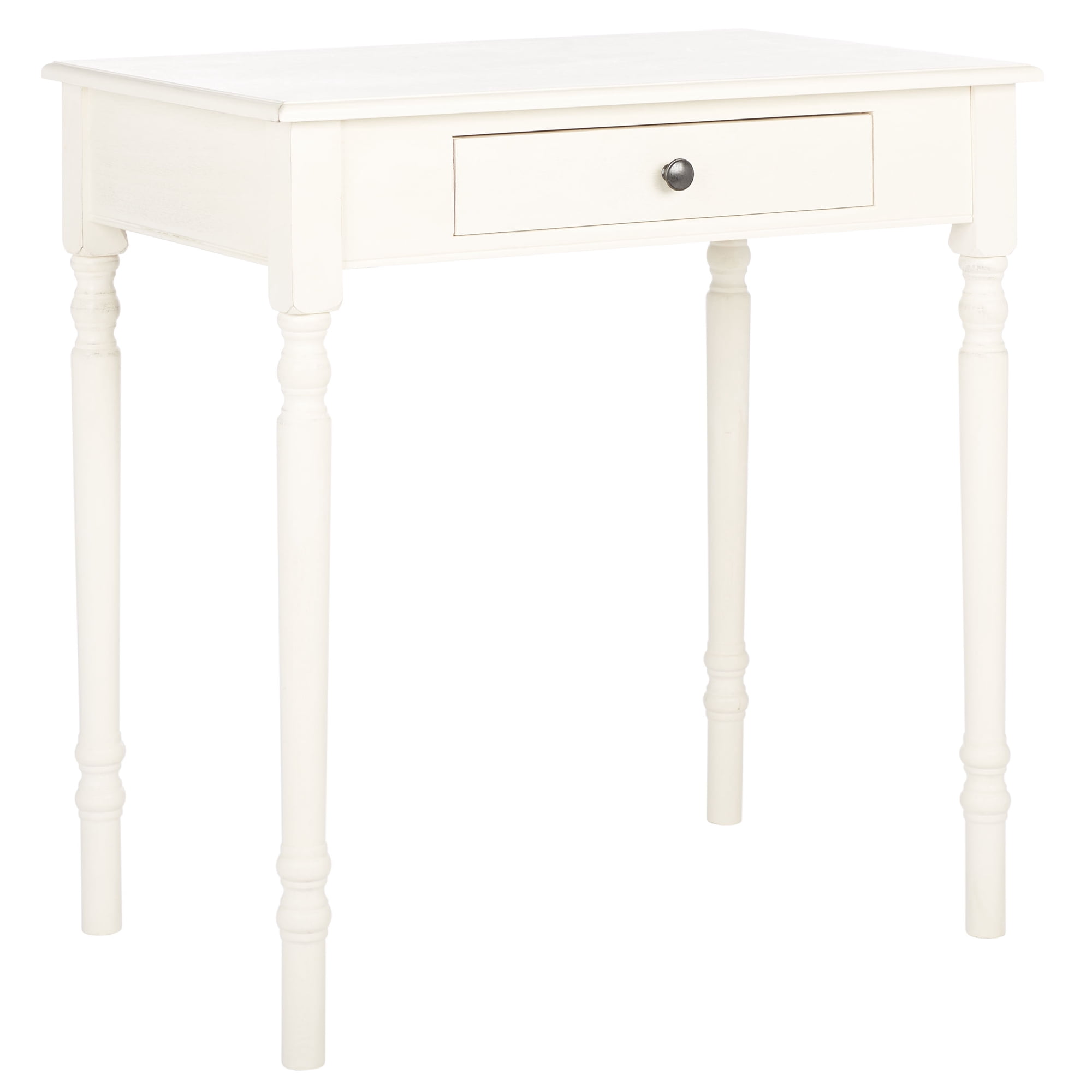 SAFAVIEH Arina Solid Retro 1 Drawer Writing Desk, Distressed White