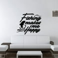 thumbnail image 2 of Makes Me Happy Quote Fishing Fish Fisher Fishers Fisherman Quotes Vinyl Design Wall Sticker Wall Art Wall Decal Boy Girl Kid Room Pool Area Bedroom Home Decor Stickers Decoration Size (10x10 inch), 2 of 3