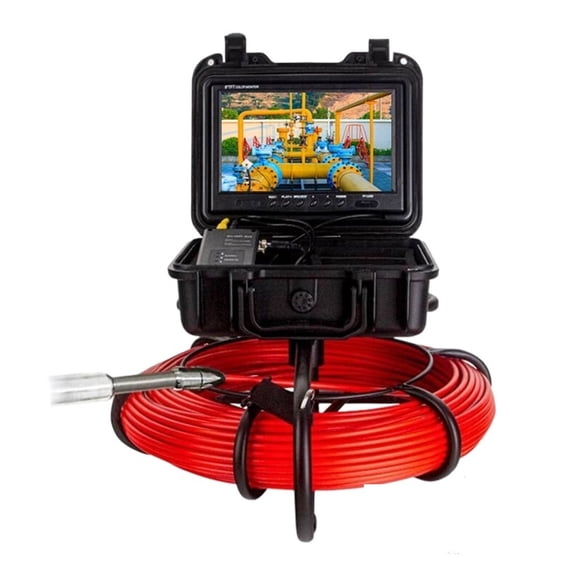 9" DVR 20-50M HD Screen Pipe Inspection Camera,7mm Diameter IP68 Drain Sewer Pipeline Video Industrial Endoscope ,Easily Maneuver