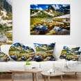 thumbnail image 4 of Designart Stunning Mountains in Rila Lakes District - Landscape Printed Throw Pillow - 12x20, 4 of 5