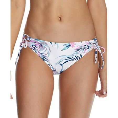 Raisins WHITE MULTI Juniors  Paraiso Side-Tie Bikini Swim Bottom  US Large