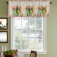 thumbnail image 3 of 2 Pack Valances for Window, Spring Easter Short Curtains for Kitchen Bedroom Living Room, Colorful Tulip Floral Eggs Pink Plaid Rustic Rod Pocket Small Window Treatment Valance Drapes 42 x 12 Inch, 3 of 8
