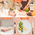 thumbnail image 7 of DYLIVeS 80 Count Gingham Paper Napkins Orange and White Checkered Guest Napkins 3 Ply Disposable Paper Dinner Napkins Orange Napkins Buffalo plaid Napkins Disposable Towels, 7 of 7
