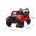 thumbnail image 2 of Arnahaishe 2-Seater Kids Ride On Electric Truck with Parent Remote Control, 2WD, Four-Wheel Suspension, Gift for Child Ages 2-6, Red, 2 of 12