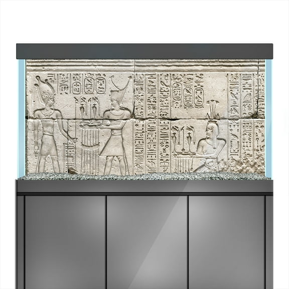 Aquarium Background Stickers  - Egypt Relief Pharaoh Self-Adhesive Fish Tank Reptile Terrarium Decor Poster