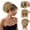 Ash Blonde Mix Ginger Blonde, variant on Bun Hair , Claw Clip in Straight Hair Bun Short Ponytail Extension with Bendable Metal Wire Hair Pieces for Women-Auburn