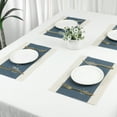 thumbnail image 7 of REGALWOVEN Set of 6 Placemats for Kitchen Dining Table Decor Washable Heat Resistant Table Placemats Wipeable Table Mat Navy 18*12in, 7 of 7