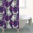 thumbnail image 4 of Purple French Bulldog Shower Curtain 36"x72" ,Bathroom Decorative Shower Curtains Set with 12 Hooks,Modern Waterproof Washable Shower Curtain, 4 of 6