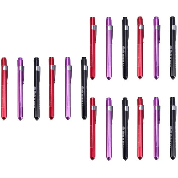Masteelf 18 pcs Multifunctional Pen Flashlight Reusable LED Convenient Pen Light