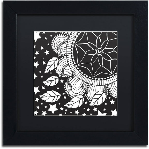 Trademark Fine Art "Dream Catcher" Canvas Art by Hello Angel, Black Matte, Black Frame