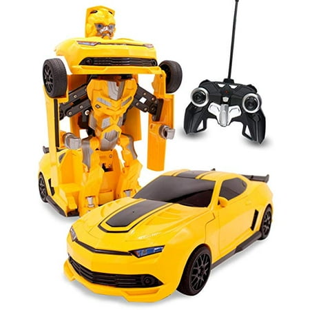 Kids RC Toy Car Transforming Robot One Button Transformation Engine Sound Dance Mode 360 Spinning Speed Drifting RC Vehicle Toys for Children