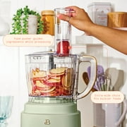 Beautiful 10-Cup Food Processor with Accessories, Sage Green by Drew Barrymore