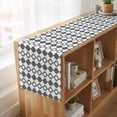 thumbnail image 6 of Table Runners 72 Inches Long Dress Scarves, Vintage Bohemia Farmhouse Kitchen/Dining Table Runner, Coffee Tablerunners, Abstract Geometric Art Simple Boho Dark Gray 14x72 Inch, 6 of 9