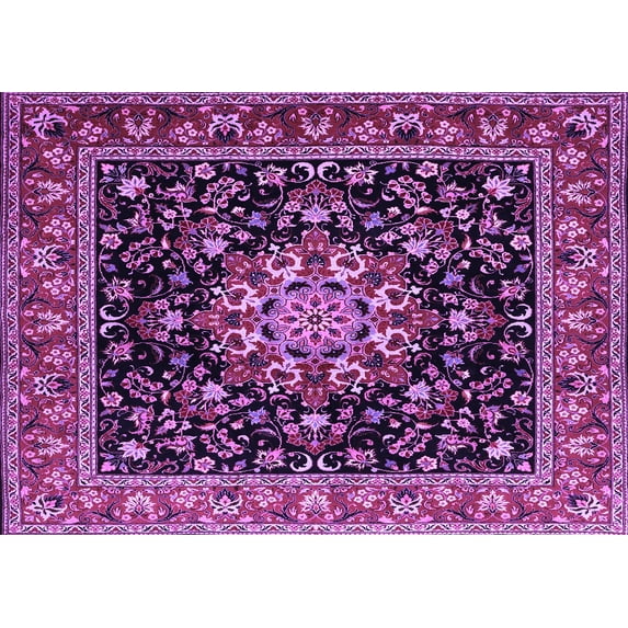 Ahgly Company Indoor Rectangle Persian Purple Traditional Area Rugs, 7' x 9'