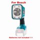 thumbnail image 1 of Lámpara de Trabajo para Auto Adaptador de Batería Li-ion USB Charger Luz de Trabajo para Exteriores para Bos*ch Batería de 18V BAT609, 1 of 6