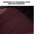 thumbnail image 4 of Auto Drive 2-Piece Red Perforated Leather Car Seat Covers - Universal Fit, Premium Breathable Design, 4 of 8