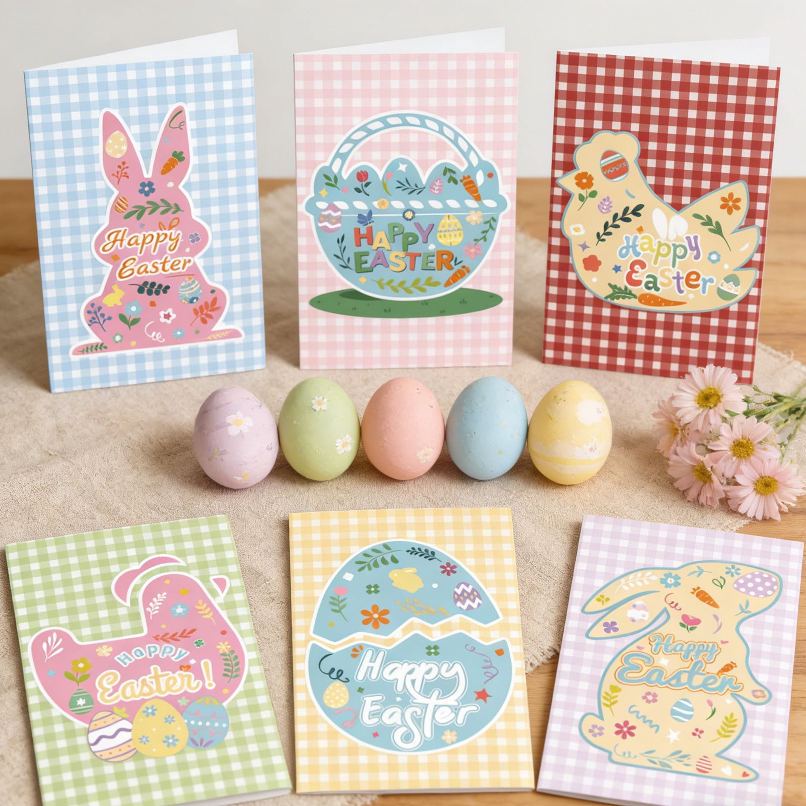 Mother's Day Card Mother's Day Gifts Easter Eggs Bunnies Chicks Greeting Cards Envelopes Stickers Holiday Greeting Card Set