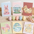 thumbnail image 5 of Japceit Easter Greeting Card Set, Pack with Cards Envelopes and Stickers Featuring Bunnies and Eggs, Holiday Card Kit for Gift Giving, Celebration, and Spring Wishes, 5 of 6