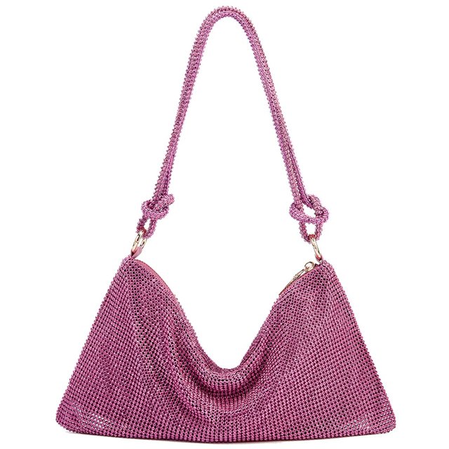Bolso Hobo con diamantes de imitación para mujer, elegante bolso de noche, bolso brillante para viajes y vacaciones JFHHH pequeña