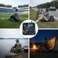 thumbnail image 6 of Owl Sky Tree Art Foldable Seat Cushion for Bleachers, Stadium Seats, Camping & Outdoor Events, Portable Lightweight Pad with Carabiner, 6 of 6
