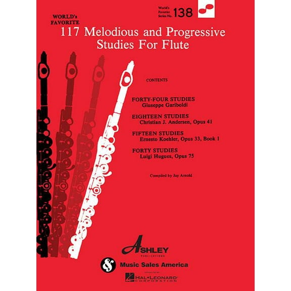 Flute 117 Melodious and Progressive Studies for Flute: World's Favorite Series #138, (Paperback)
