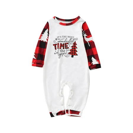 

REORIAFEE Christmas Pajamas for Family Christmas Pjs Matching Sleepwear Sets for Adults Kids Top+Pants Toddler 18 Months