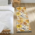 thumbnail image 3 of Yayeee Runner Rug for Bedroom 2'x6' Machine Washable Hallway Non Slip Mat, Yellow Flowers, 3 of 8