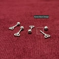 thumbnail image 3 of Women Silver Small Heart Stud Earrings, Hypoallergenic Surgical Steel Ear Stud, Minimalist Earrings, 3 of 5