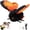 Orange, variant on Flutterbloom Cat Toy, Smart Touch-Sensing and Tapping Combined with Four Interactive Modes, High-Contrast Visual Design Paired with a USB-C Port, Detachable with a Washable Casing, Ideal for Cats