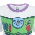 thumbnail image 3 of Disney Toy Story Buzz Lightyear Boys’ T-Shirt and Shorts Set for Toddler and Little Kids - White/Black, 3 of 5