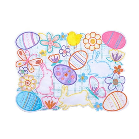 

WANYNG Easter Bunny Placemat Home Tablecloth Girls Bedroom Decoration Tablecloth