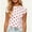 Pink, variant on ClodeEU Women's Polka Dot Print Short Sleeve T-Shirt, Slim Fit Crew Neck Tee Black,Women's Plus L