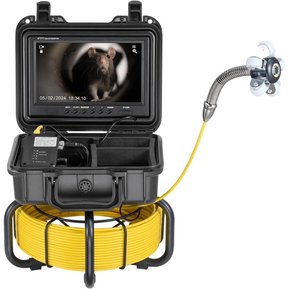 Cámara de inspección de tuberías VEVOR de 50 m con pantalla HD de 9 pulgadas IP68
