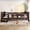 Espresso, variant on Eyisean Twin Size Wooden Floor Bed, Space-Saving Low Profile Daybed with Storage Bookcases, Durable Safety Montessori Platform Bed with Cute Stairs & Guardrails for Bedroom, No Box Spring Needed