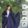 thumbnail image 3 of Transpirable, ligero e impermeable: ideal para andar en bicicleta, hacer senderismo y viajar. Úselo como manta de picnic o toldo. Puntos azules, talla única. Poncho de lluvia unisex, 3 of 6