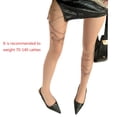 thumbnail image 5 of YIGSECU Breathable Nylon Tattooed Tights with Bowknot Pattern for Woman Sheer Pantyhose, 5 of 11