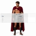 thumbnail image 2 of HBYJLZYG Men's Spartan Cape, Roman Gladiator Costume Cloak with Medallion and Drape, Halloween Cosplay Renaissance Party Cape for Adults, 2 of 7
