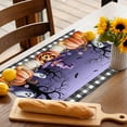 thumbnail image 4 of Halloween Placemats Set of 4 Grimace Pumpkin Place Mats Fall Placemat Trees Bat Candy Witch Hat Ghost Purple Table Mats for Dining Kitchen Table Holiday Dinner Party Home Decorations 13x19 Inch, 4 of 8
