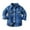 Blue, variant on Toddler Baby Brushed Flannel Jacket Lapel Plaid Long Sleeve Button Down Shirt With Pocket Fall Winter Fashion Casual Shacket For Boys And Girls Brown-A 2T