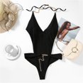 thumbnail image 5 of Babysbule Swimsuits for Women Women Solid Lace Bikini Set Push Up Swimsuit Beachwear Padded Swimwear, 5 of 9