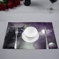 thumbnail image 2 of MKHERT Funny Cat Kitten in Space Galaxy Placemats Table Mats for Dining Room Kitchen Table Decoration 12x18 inch,Set of 6, 2 of 4