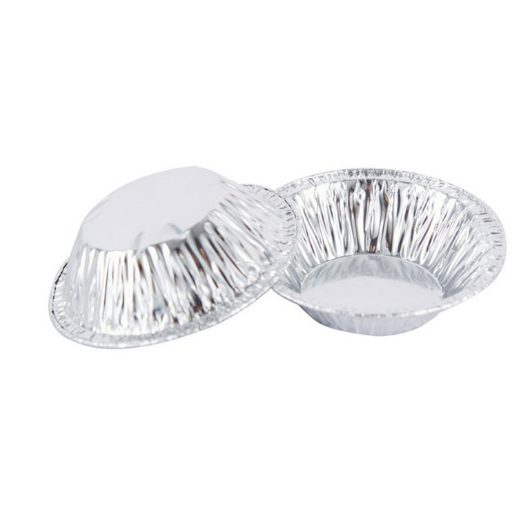  JOGILBOY 20 Pcs Disposable Aluminum Foil Egg Tart Molds Mini Pie  Tins Pans and Tinfoil Cupcake Cake Cookie Liner Baking Cup Molder for Baking  Supplies Making Tarts Quiche Pie Chocolate Pudding