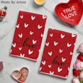 thumbnail image 2 of Red Love Heart Valentine''s Day Kitchen Towels Dish Towels, 18x26 Inch Wedding Farmhouse Decoration Hand Towels Set of 2, 2 of 6