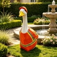thumbnail image 2 of Porch Goose Outfit, Construction Worker Costume Set with Reflective Vest and Orange Hat, 23 Inch Funny Goose Clothes for Outdoor Decor, Complete Set, 2 of 6
