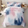 thumbnail image 2 of Homewish Aesthetic Patchwork Twin Quilt Set,Vintage Abstract Art Twin Coverlet Set,Pink Blue,2 Pieces, 2 of 7