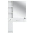 thumbnail image 2 of BarberPub Dressers White Wall-Mount Station with 2 Drawers Sylish 3036, 2 of 7