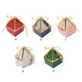 thumbnail image 4 of 50Pcs Candy Box with Ribbon Container Paper Chocolate Cookie Packaging Boxes Party Baby Shower Favor Decorations Supplies Dark Blue S, 4 of 7