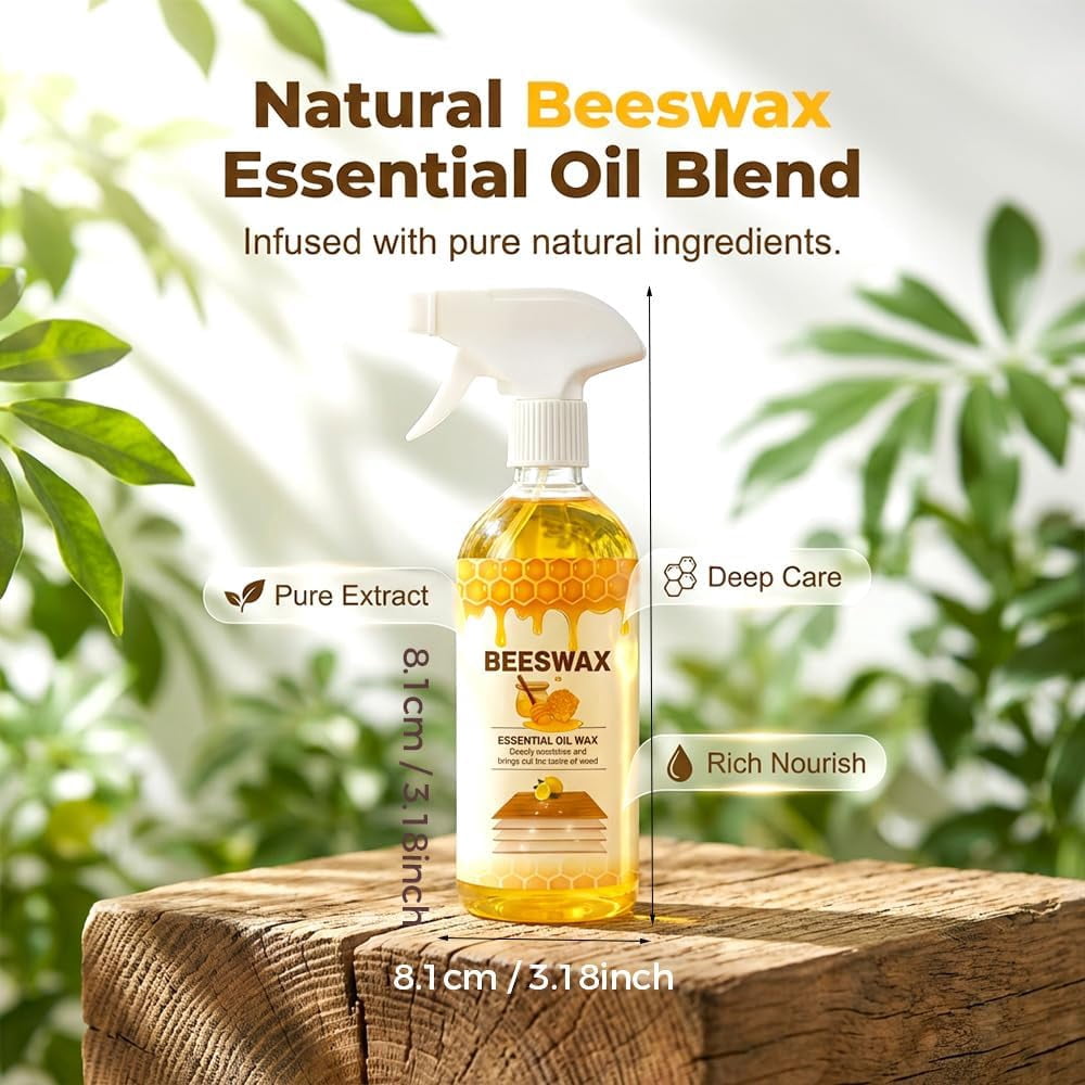 2026 Upgrade Natural Beeswax Spray, Beeswax Spray Cleaner, Beeswax Furniture Polish, The Original Beeswaxs Spray, Wood Seasoning Beewax For Furniture Floor (3pcs)