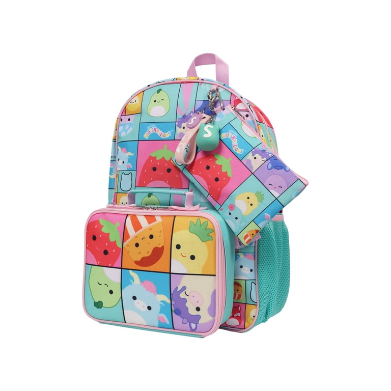 Squishmallow 5-Piece Backpack Set with Lunch Bag, Blue photo 3