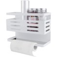thumbnail image 3 of Matsuzay Estante de refrigerador multifuncional blanco, estante de pared lateral para lavadora de horno microondas de hierro forjado, estante Cocina y Comedor Blanco S Matsuzay HA027024-01, 3 of 6